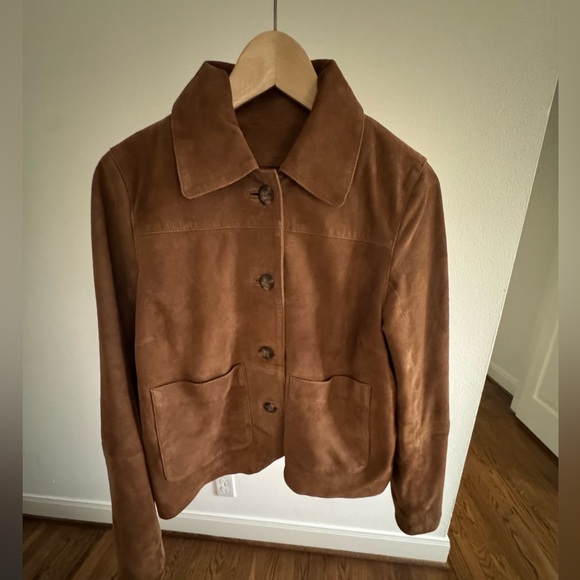 Mint Velvet Jackets & Blazers - Classic Brown Leather Women's Jacket